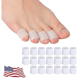 Gel Toe Protectors, Open Toe Sleeves Toe Tubes Toe caps 20 PCS,New Material, Great for Bunion Blisters, Corns, Hammer Toes, Toenails Loss, Friction Pain Relief and More. for Pinky Toes