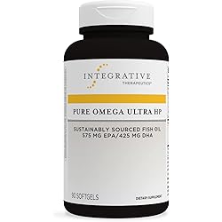 Integrative Therapeutics Pure Omega Ultra HP 1392 mg- Omega-3 Fatty Acid Supplement from Fish Oil, with EPA and DHA - Gluten-Free - Sustainably Sourced - 90 Softgels