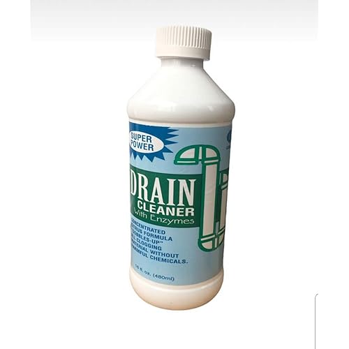 Drain Cleaner with Enzymes - Instant Clog Remover for Household or Commercial Space | Powerful Liquid Declogging Removes Grease, Hair, Food or Grime Buildup | Kitchen and Toilet Sink Opener | 1 Bottle