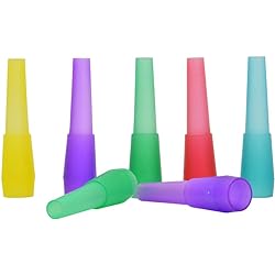Hookah Tips Disposable Hookah Mouth Tip Individual Wrapped Mixed Colors Male Hookah Hose Mouth Pieces Fit for Most Hookah Mouthpiece Handles Made of BPA-Free Plastic - No Burrs Pack of 100 Tips-C