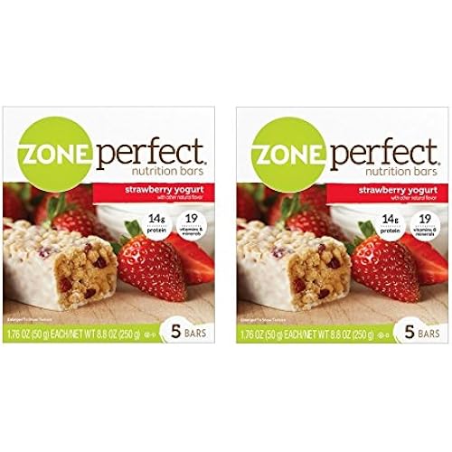 Zone Perfect Nutrition Bars Strawberry Yogurt 1.76oz 5 Bars 2 Pack