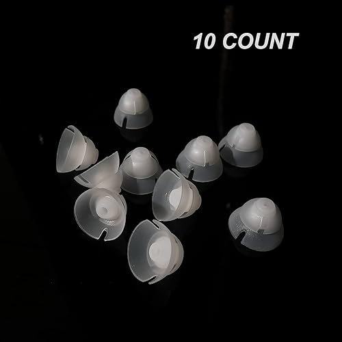 10 Pieces Hearing Aid Domes for Open Fit RITE Hearing Amplifier with Carry Case, Small Ear Tips for Child Medium 9mm