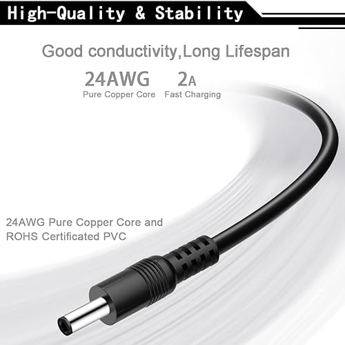 Charger Cable for Fairywill Sonic Electric Toothbrush FW917 SG508 FW508 FW507 FWP11 FWD1 FWD3 FWD7 FWD8 FWE11 FWT9 P11,Dnsly,Vekkia,Gloridea,Mornwell,Power Supply Electric Toothbrush Charging Cord