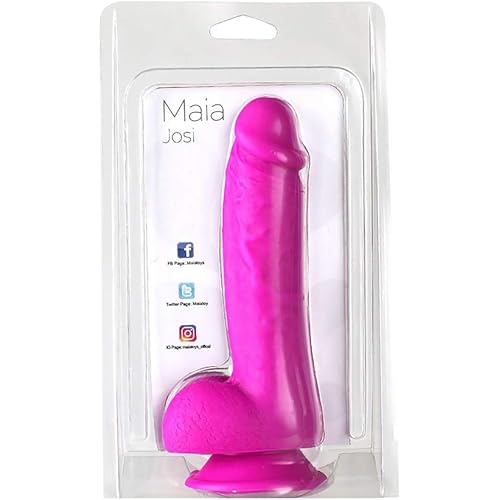 Maia Toys Josi 8 Realistic Silicone Dong Purple&#34