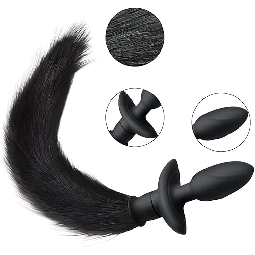 Vibrating Anal Foxtail Plug Remote Control Vibrator Butt Plug Anal Sex Toy for Men Women Couples