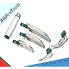 AAProTools Airway Intubation Kit with 5 Curved Blades 1 Handle Stainless Steel - Carrying Case, First Responder Set