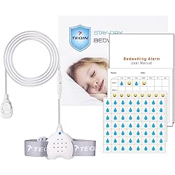 Bedwetting Alarm for Boys Girls Kids, Loud Sound and Strong Vibration, USB Rechargeable Potty Alarm, Bed-wetting Sensor for Kids Adults
