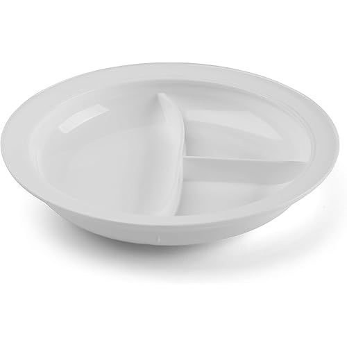 Providence Spillproof Partitioned Plate - 9" White