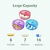 Barhon Pill Organizer 2 Times A Day, Weekly 7 Day Pill Box with Zipper Cloth Bag, Large Daily Medicine Organizer AM PM Portable for Pills VitaminBlack