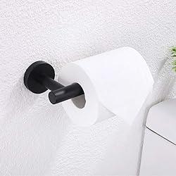 Strong Adhesive Toilet Paper Holder,Jchen Self Adhesive Toilet Paper Holder Bathroom Tissue Holder Paper Roll Dispenser Stainless Steel Black