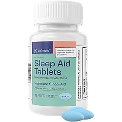 WELMATE | Sleep Aid | Doxylamine Succinate 25mg | Nighttime Sleep Aid | Safe & Effective | Non-Habit Forming | Sleep Aids for Adults & Children | for Women & Men | Made in USA | 200 Tablets