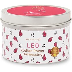 Magnificent 101 Leo Zodiac Sign Candle – Scented Natural Soy Wax Candle – Choose Your Birthdate – Make Great Holiday Gifts for Astrology Fans – 6oz Tin Holder Ideal for Men’s and Women’s Décor Style