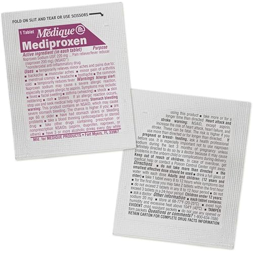 Medique @ Home Mediproxen Compare Active Ingredient to Aleve 50 x 1 Child Resistant Packaging, White 73750