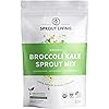 Sprout Living Broccoli and Kale Organic Sprout Mix, Freeze Dried Superfood Greens Powder, 100% Pure, Vegan, Non-GMO, Gluten Free 4 Ounces, 32 Servings