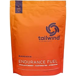 Tailwind Nutrition Endurance Fuel Mandarin Orange 50 Servings, Hydration Drink Mix with Electrolytes and Calories, Non-GMO, Free of Soy, Dairy, and Gluten, Vegan Friendly