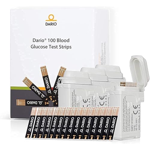 Dario 100 Test Strips 100 Lancets Travel Case Bundle Set for Your Dario Blood Sugar Level Smart Monitoring Kit for Diabetes Care Bundle & Save On Supplies