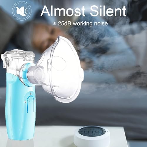 MAYLUCK Handheld Portable Inhaler Ultrasonic Nebuliser Strong Mist for Baby Kids Adults