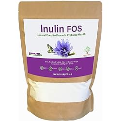 NAMANNA Pure Inulin FOS Powder 1.18 kg | 2.6 lb | 41.6 oz – Natural Fiber from Chicory Root, Prebiotic Intestinal Support, Digestive Health Promoting, Unflavored