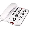 Big Button Phone for Seniors, Land Line Phones for Visually Impaired Seniors, with Extra Loud Ringer, Large Easy Buttons, Emergency House Phones