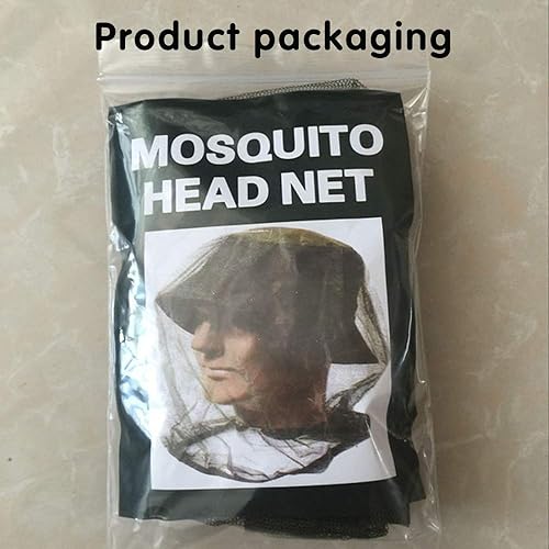 6Pcs Premium Head Net Face Mesh with Extra Fine Holes, Mosquito Hat Mask Head Cover for Camping Hiking Fishing Protecting from Insect Bug Bee Mosquito Gnats