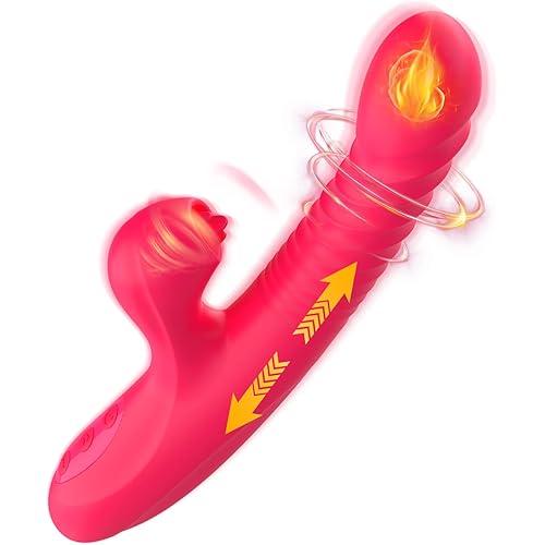 Adult Sex Toys & Games Pleasure for Women Toys Rotating Thrusting Rabbit Vibrators for Clitoris G-spot Stimulation for Women,10 Rotating Thrusting 7 Patting Vibrations with Heating Function Waterproof