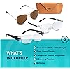 Hands Free Magnifying Glasses with Light by Zoom Vision, 160% Magnification and Dual LED Lights, Includes Non Lighted Magnifying Glasses for Reading, Close Work and Crafts