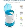 TookMag Pill Grinder Pill Crusher Grinder with Pill Box Container - Grind and Pulverize Pills and Tablets to Fine Powder, for Feeding Tubes, Kids or Dogs, Cat Blue