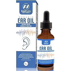 Organic Ear Oil for Ear Infections - Natural Eardrops for Infection Prevention, Swimmer's Ear & Wax Removal - Kids, Adults, Baby, Dog Earache Remedy - Mullein, Garlic, Calendula Made in USA