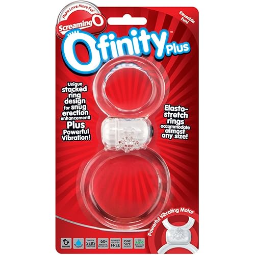 SCREAMING O Ofinity Plus Cock Ring, Clear