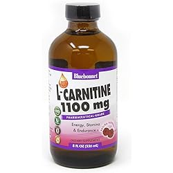 Bluebonnet Liquid L-Carnitine 1100 mg, Raspberry, 8 Fluid Ounce