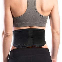 AllyFlex Sports® Lightweight Back Brace Under Clothes Breathable Honeycomb Mesh & Dual Lumbar Pads for Lower Back Pain Relief, Adjustable Straps for Optimal Lower Back Support - XLXXL