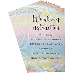 200 Pieces T Shirt Washing Instruction Cards, Clothing Care Instructions