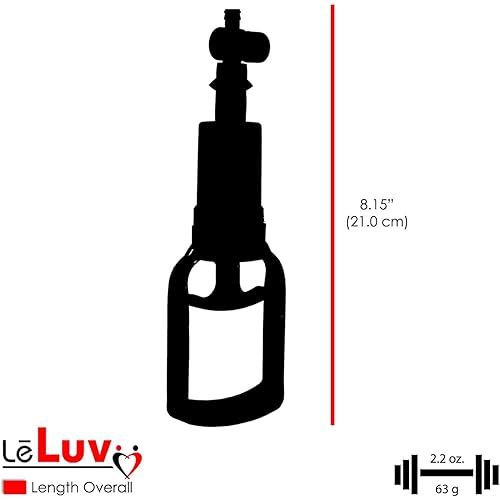 LeLuv Vacuum Pump Easyop Tgrip 2.5 Inch x 12 Inch Cylinder Male Enhancement Bundle with 3 Silicone Sleeves