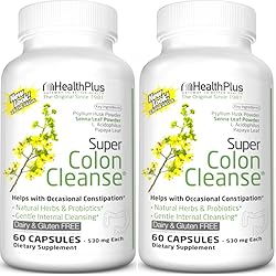 Health Plus Super Colon Cleanse - 60 Capsules Pack of 2
