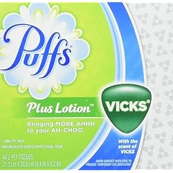 Puffs Plus Lotion with the Scent of Vicks Pack of 4