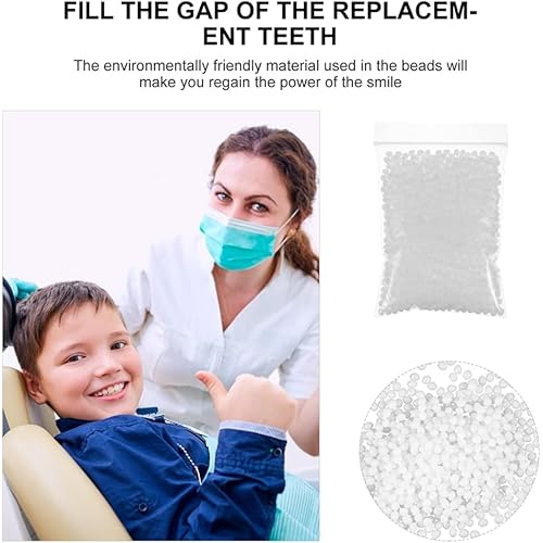Healvian Temporary Tooth Repair Kit 2 Packs Thermal Beads for Filling Fix The Missing and Broken Tooth or Adhesive The Denture Fake Teeth