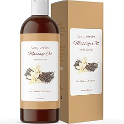 Vanilla Scented Sensual Massage Oil - Enticing Massage Oil for Couples with Aromatic Oils for a Relaxing Full Body Massage - Moisturizing Body Oil for Women and Men and Romantic Gift for Her and Him