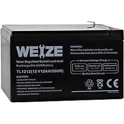 Weize 12V 12AH Sealed Lead Acid SLA AGM Deep Cycle Rechargeable Battery