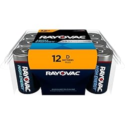 Rayovac D Batteries, D Cell Battery Alkaline, 12 Count