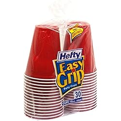 Hefty Plastic Party Cups Red, 18 ounce, 30 Count