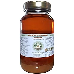 Thyme Alcohol-Free Liquid Extract, Organic Thyme Thymus Vulgaris Dried Leaf Glycerite 32 oz Unfiltered