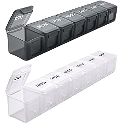TookMag Extra Large Pill Organizer 7 Day, XL Daily Pill Cases Weekly Pill Box, Oversize Daily Medicine Organizer for Pills Vitamin Fish Oil Supplements