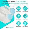 MedVance- Urinals for Men 1000ml with Glow in The Dark Spill Proof Pop Cap Lid, Plastic Pee Bottles for Men, Male Urinals, Pee Container Men, Portable Urinal for Car, Elderly & Incontinence 3 Pack
