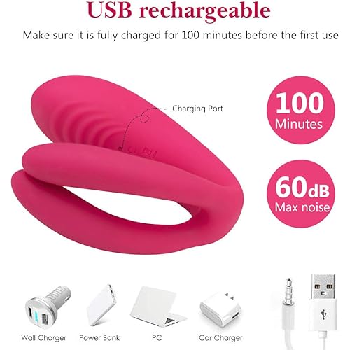 Remote Control Couple Vibrator,Bendable Clitoral & G-Spot Vibrator with 10 Intense Vibration Modes,Wireless Rechargeable Clitoris Triple Stimulator, Adult Sex Toy for Women Solo Play or Couples Fun
