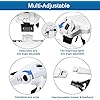 TMANGO Head Mount Magnifier with LED Lights, Rechargeable Headset Magnifying Glasses for Close Up Work, Interchangeable Bracket and Headband for Watch Repair, Jewelry, Arts & Crafts or Reading Aid