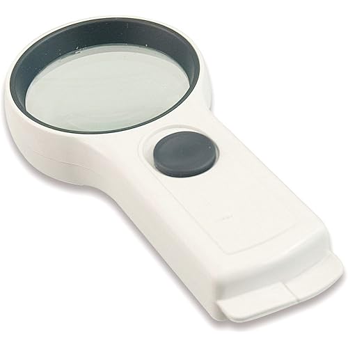 EZOptix 4X 65mm Handheld Illuminated Pocket Magnifier with LED Light