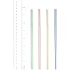 200 Pack] Flexible Disposable Plastic Drinking Straws - 7.75" High - Assorted Colors Striped