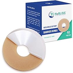 Barrier Rings Better Seal for Ostomy Bags Compatible with All Bag Types and Brands - Outer Diameter: 2" 48mm 4mm Thickness - Box of 10 by NuBliss