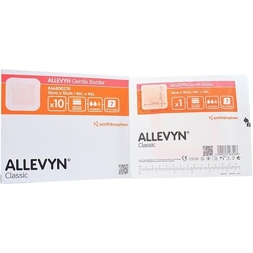 Smith and Nephew 66800270 Allevyn Gentle Border Dressing 4" x 4" - Box of 10
