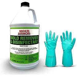 Mold Armour -mold and mildew remover - mildew stain remover- outdoor cushion mildew remover -window cleaner- Ready-to-Spray- basement mold remover - household mold remover - Available with Premium Quality Centaurus AZ Gloves